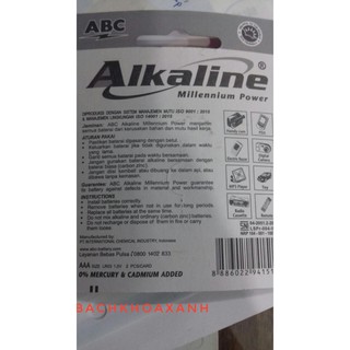 Pin 3A (AAA) - ABC Alkaline vỉ 2 viên