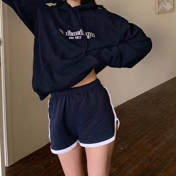 Quần short viền đùi, quần thể thao dáng ngắn năng động trẻ trung 100% cotton