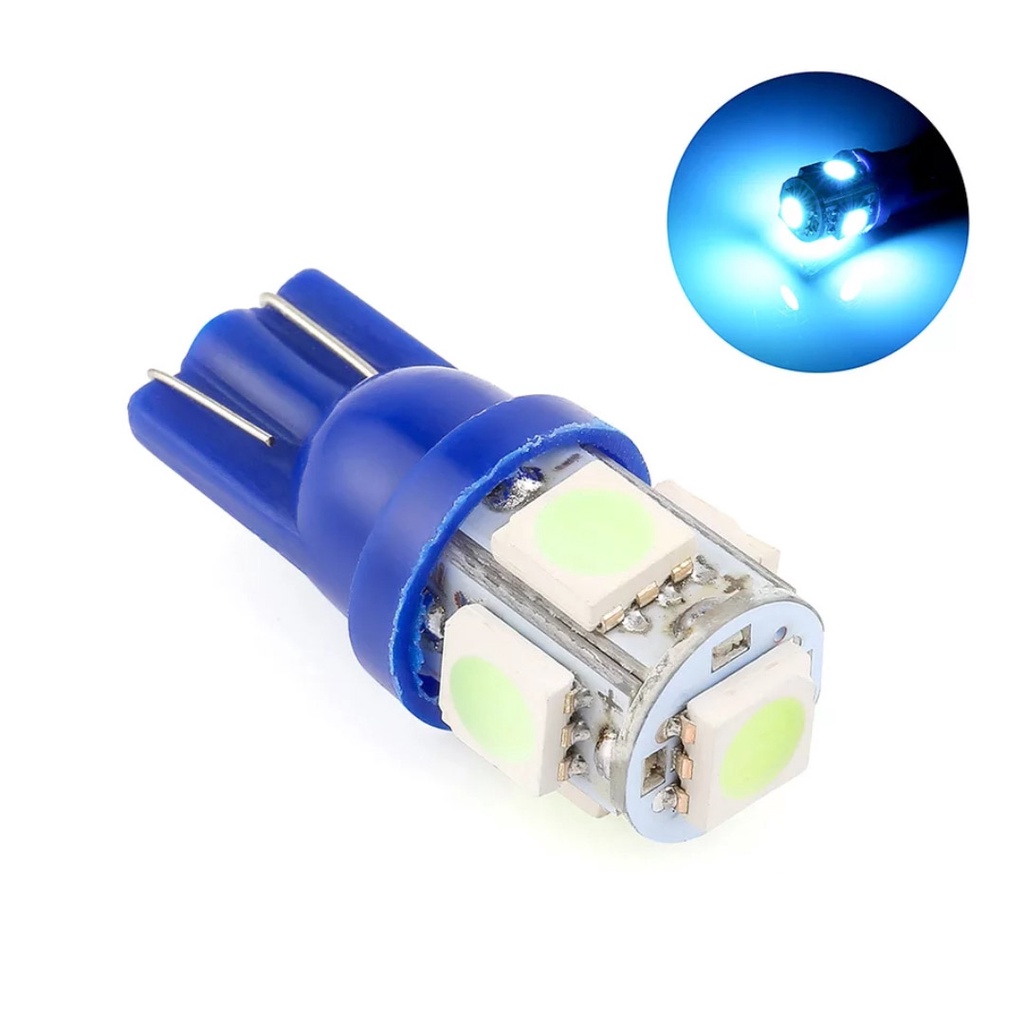 Đèn led xinhan 5 tim, đèn demi 5 tim siêu sáng chân t10 gắn xe máy, oto