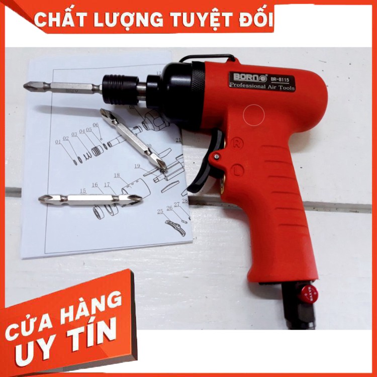 [ GIÁ RẺ NHẤT - HÀNG CHÍNH HÃNG ] Máy bắn vít hơi, Súng hơi bắn vít BORO đảo chiều Cao Cấp - Cho khách xem hàng