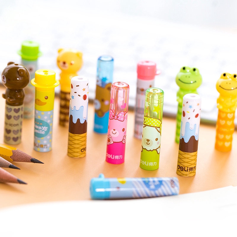 Bộ 4/ 6 nắp bút chì màu họa tiết hoạt hình đáng yêu phổ biến bảo vệ bút làm quà tặng cho học sinh