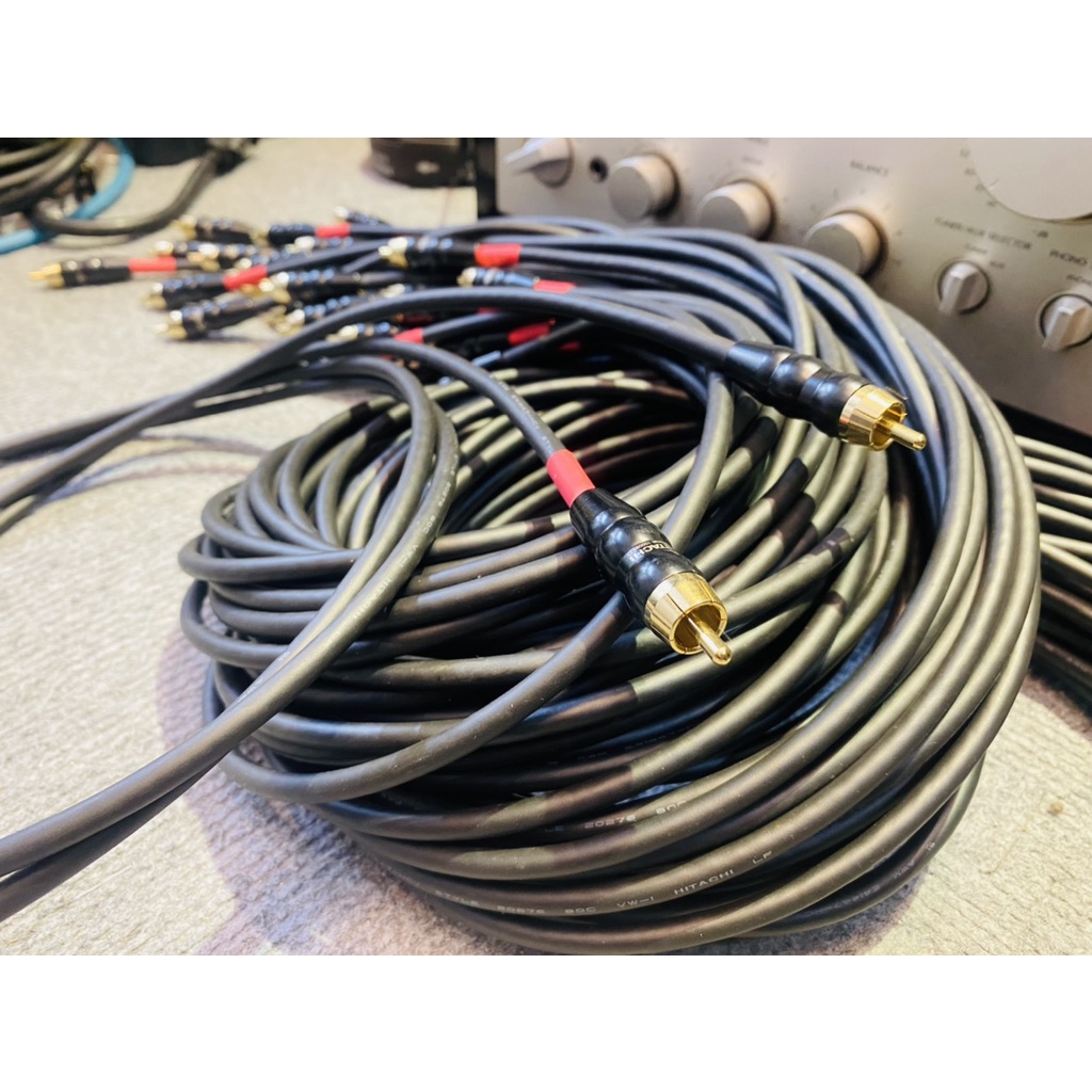 Dây tín hiệu âm thanh AV Hitachi Nhật nguyên bản Jack và dây lõi đồng mạ Bạc Siêu Dẫn