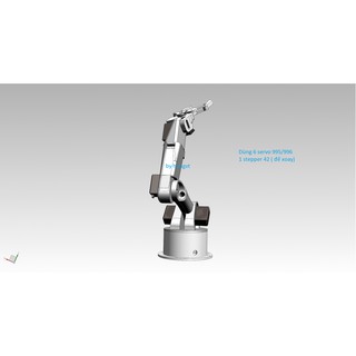 Cánh tay robot in 3d 6 bậc theo yêu cầu khách