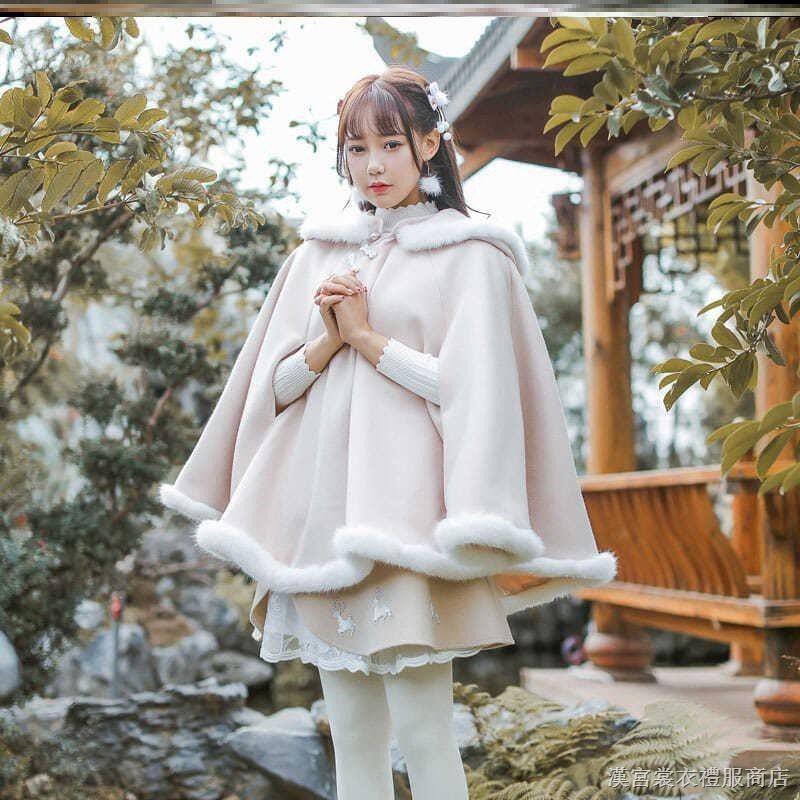 Áo choàng hóa trang cổ điển✉✁☇Áo choàng hán phục cách tân có mũ trùm cỡ lớn 300 Jin hợp mùa thu đông | BigBuy360 - bigbuy360.vn
