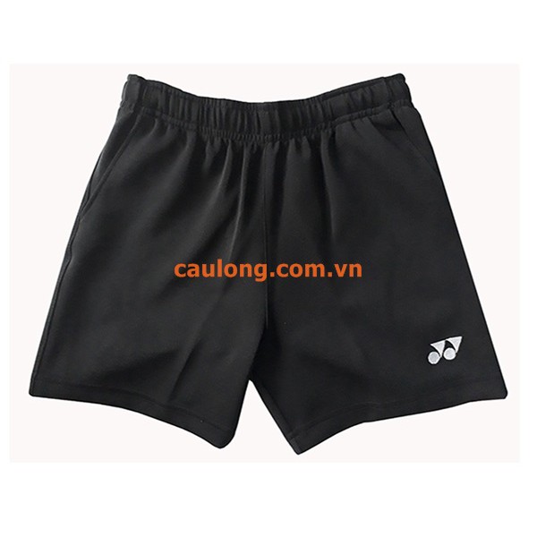 Quần Short Cầu Lông Nam Nữ Yonex Logo Màu Đen