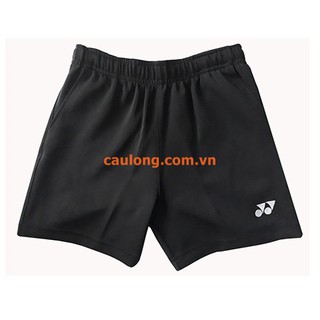 Quần short cầu lông nam nữ yonex logo màu đen