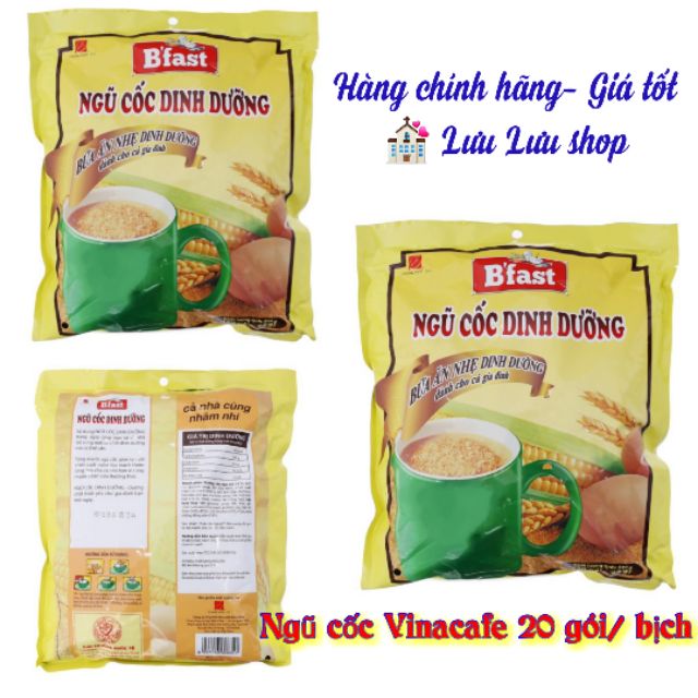 Ngũ cốc dinh dưỡng ít đường / có đường Bfast bịch 20 gói