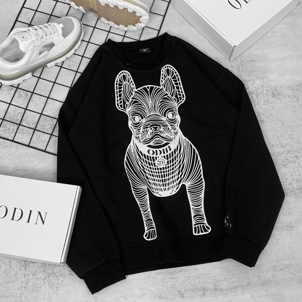 Áo Sweater OD Oversize Psychedelic Dog, áo nỉ dài tay Unisex ODIN CLOTHING | BigBuy360 - bigbuy360.vn