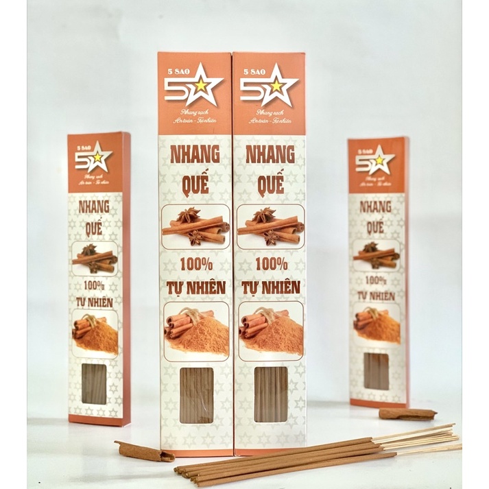 Nhang sạch từ vở quế hộp 100 nén dài 4 tấc ít khói nhẹ mùi không cay mắt không độc hại