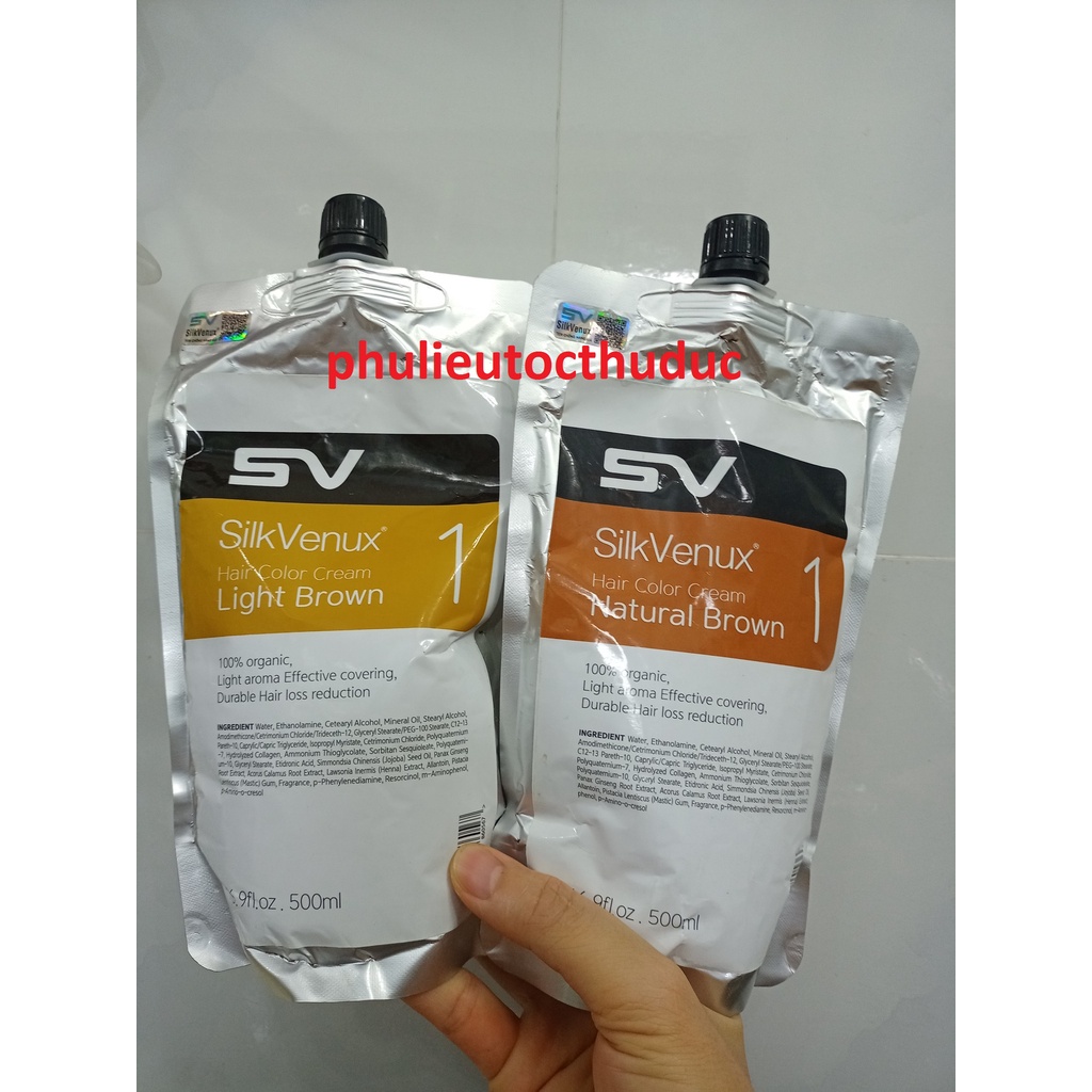 500ml x 2 túi Nhuộm phủ bạc thảo dược Silk Venus