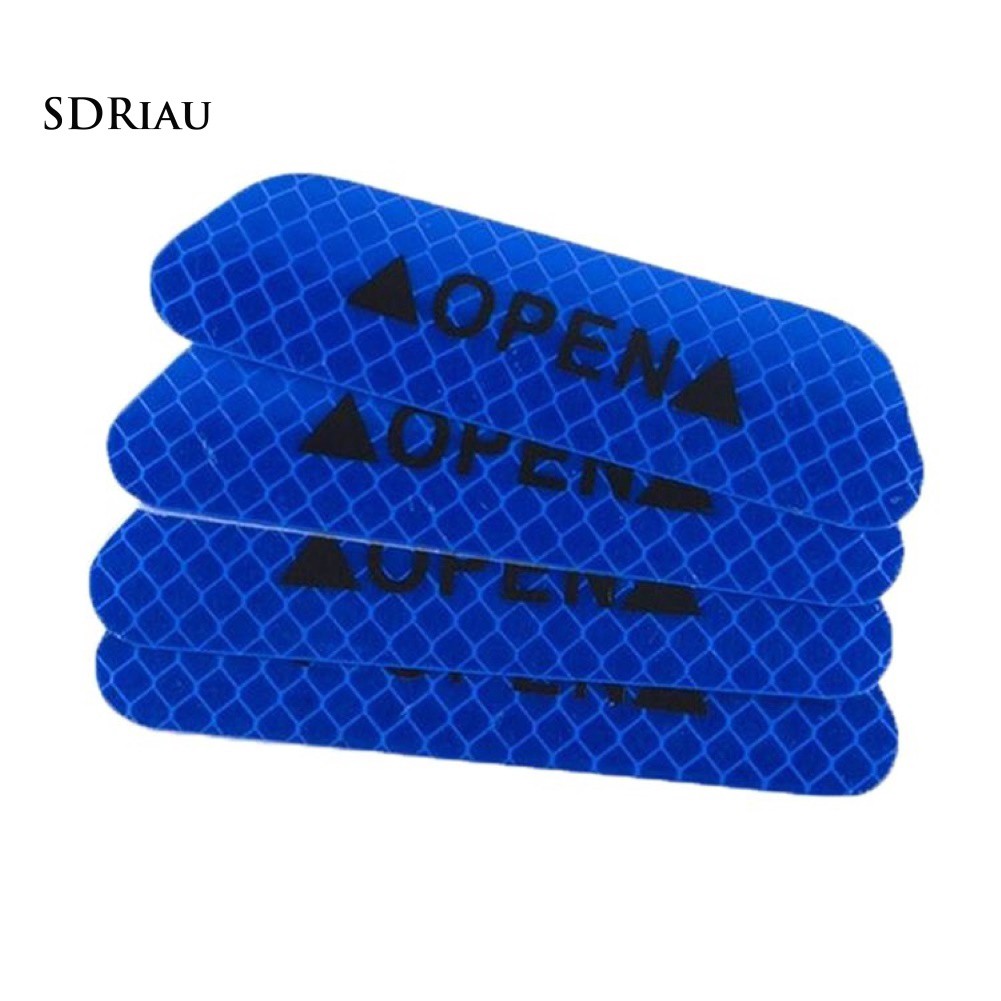 4 nhãn dán phản quang cảnh báo tín hiệu dán cửa xe hơi