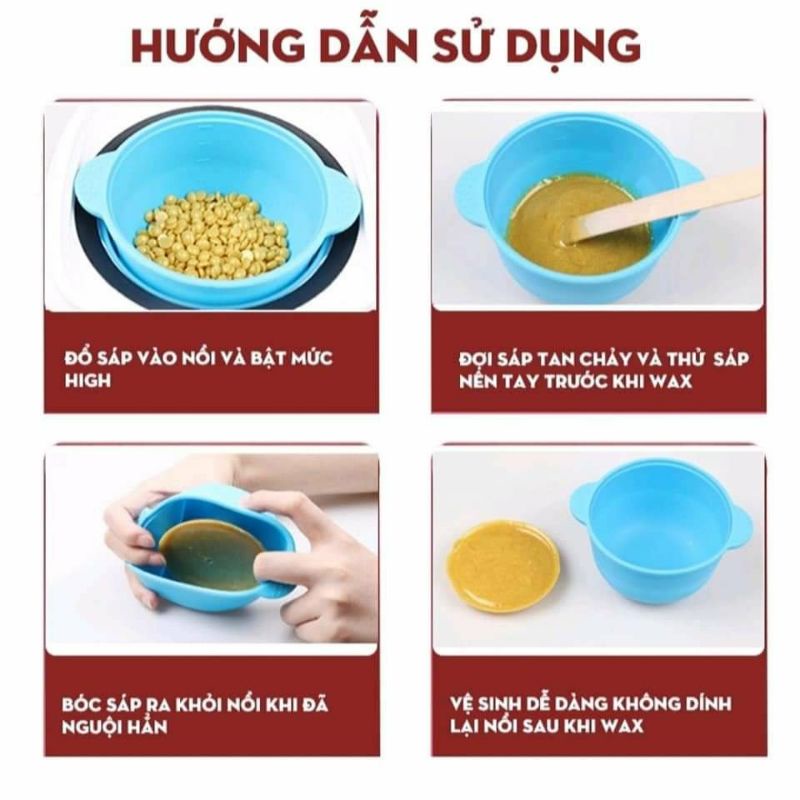 Sáp wax Bean cao cấp 100g , chất sáp dẻo, lấy sạch chân lông nách, tay, chân, ria mép