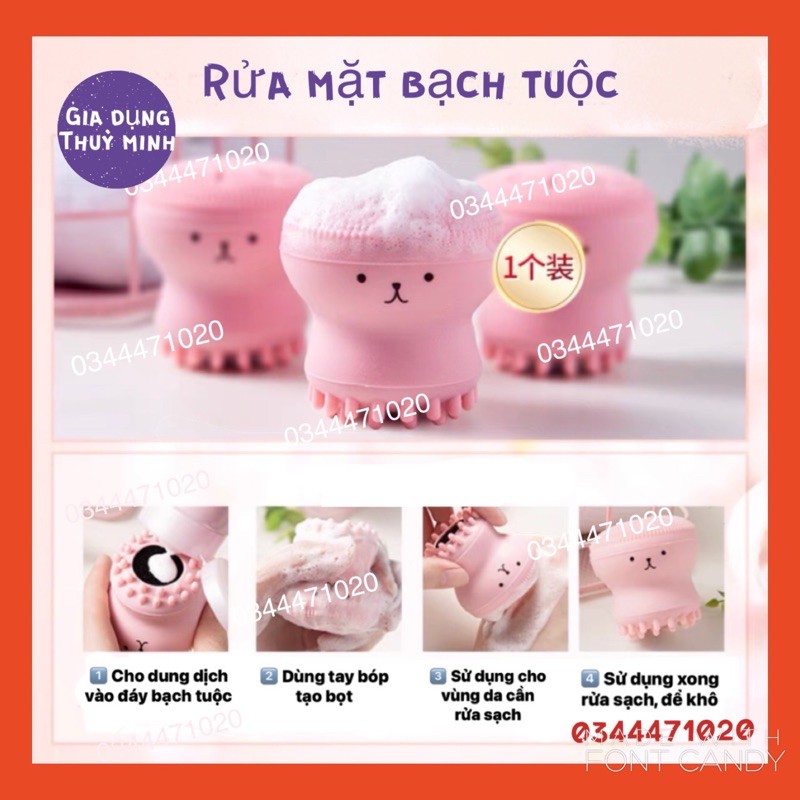 Cọ rửa mặt bạch tuộc loại bỏ tế bào chết ( có quà tặng )