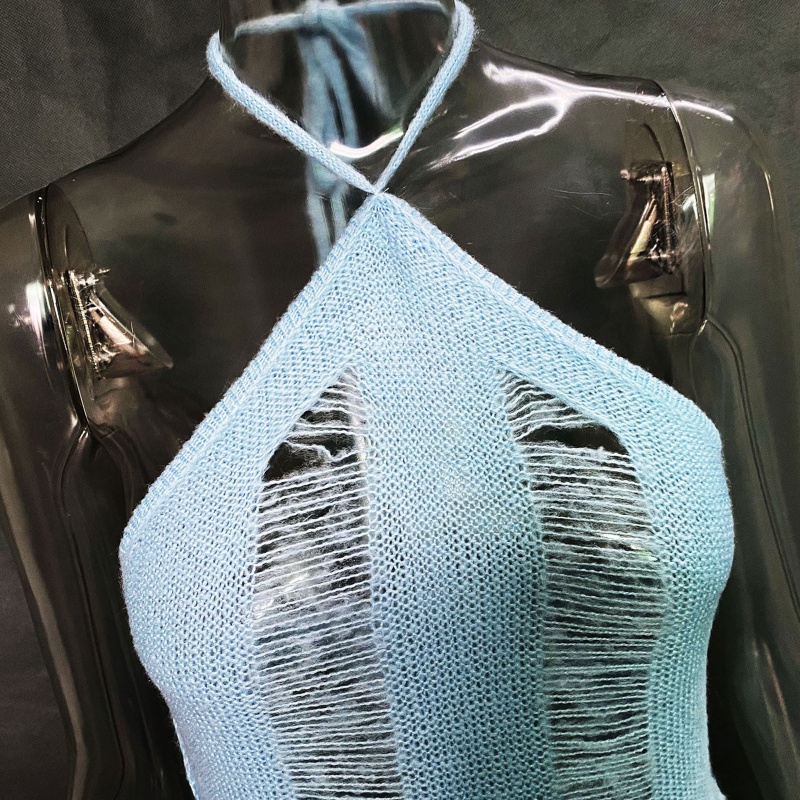 Đầm Mini Hai Dây Xuyên Thấu Thời Trang Đi Biển Cho Nữ