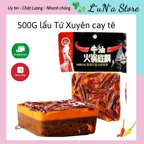 500G Cốt lẩu Tứ Xuyên cay tê cô đặc - Gia vị lẩu Haidilao sẵn, date mới - LuNa Store