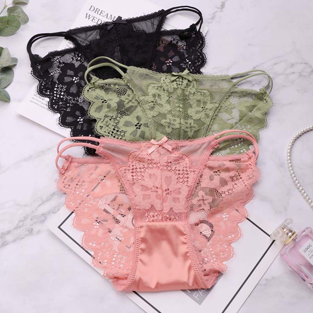 Quần Lót Cotton Không May Viền Lưng Thấp Phối Ren Phong Cách Quyến Rũ Cho Nữ | BigBuy360 - bigbuy360.vn