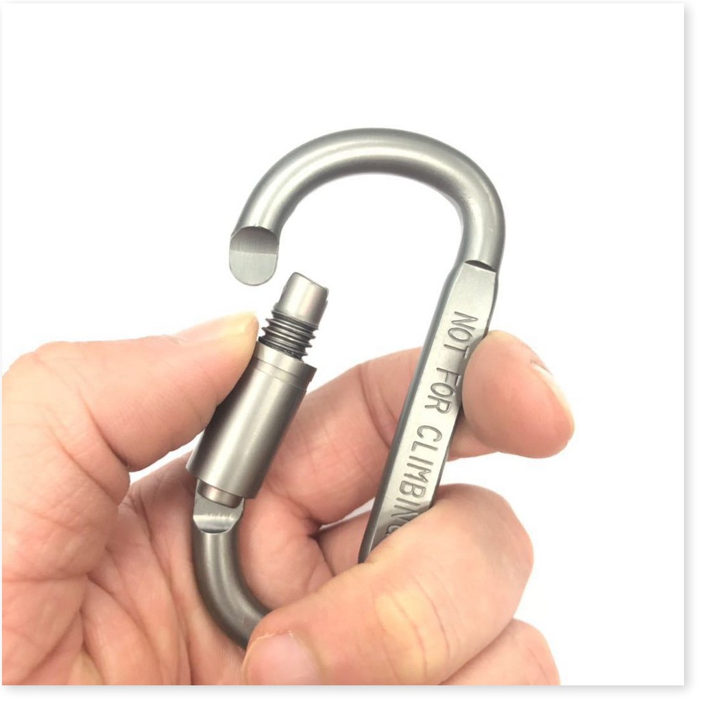 Khóa treo leo núi 🗣️ GIÁ VỐNMóc khóa nhôm Carabiner hình chữ D được làm từ hợp kim nhôm cao cấp siêu cứng và bền 8498