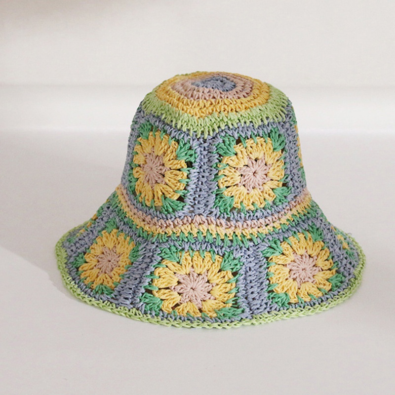 Nón Tai Bèo Đan Cói Đính Hoa Xinh Xắn Cho Bạn Bè