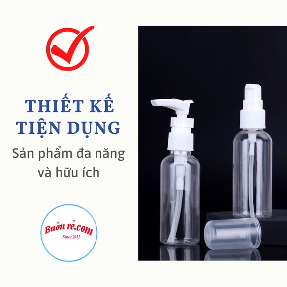 Lọ Chiết Mỹ Phẩm Dạng Vòi 100ml Trong Suốt Thiết kế Sang Trọng 00051