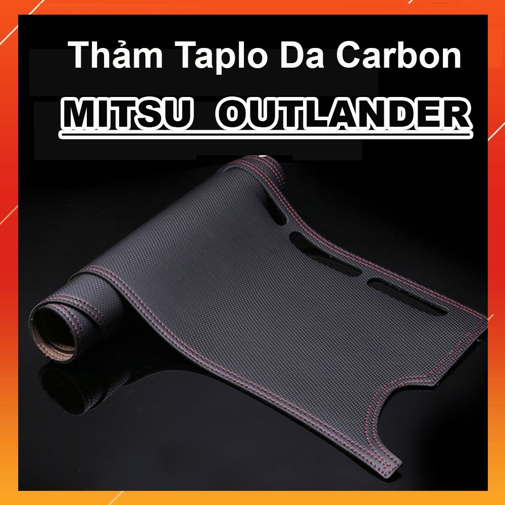 Thảm Taplo Da Vân Carbon Xe Outlander đời 2013-2021 màu đen