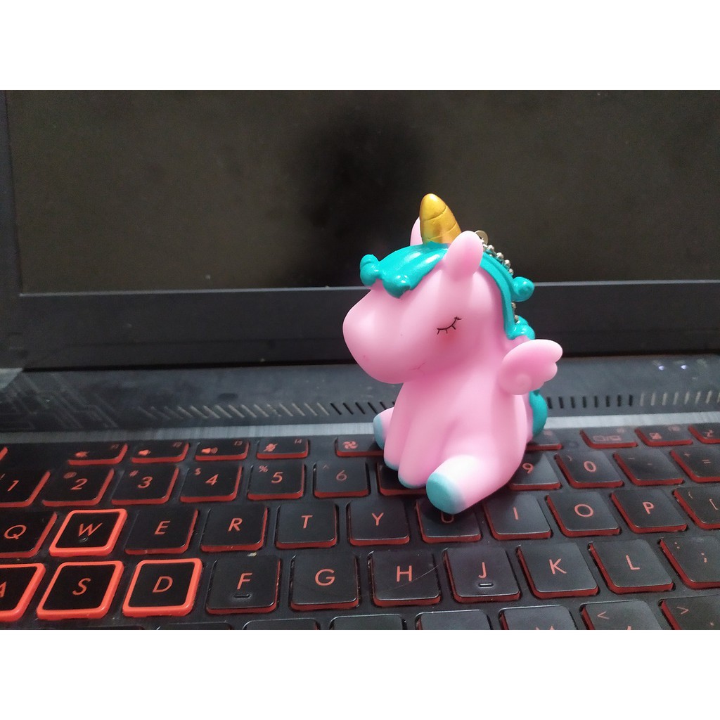 Móc khóa kỳ lân 1 sừng Unicorn dễ thương chất liệu Silicone cao cấp