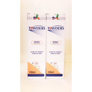 TOWDERS SPRAY - xịt towders làm sạch kí sinh trùng khỏi da chai 100ml - Derma Skin