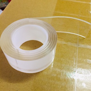 Băng Keo 2 mặt Siêu Dính trong suốt dài 1m dán siêu chắc