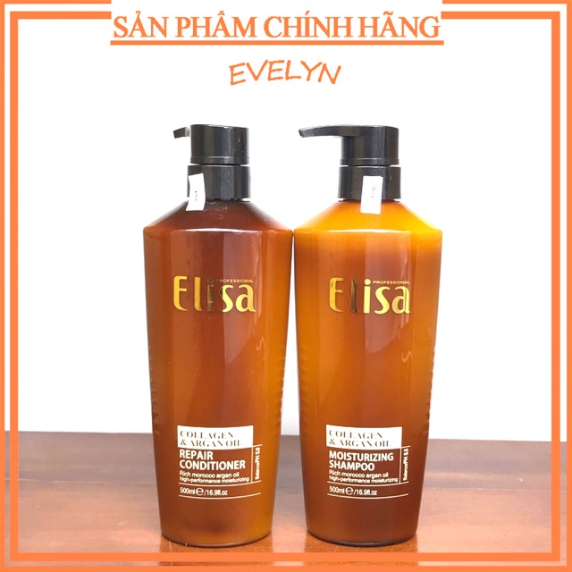 ✅[ Elisa Argan Collagen - CHÍNH HÃNG ]Dầu Gội Xả Elisa Argan Collagen phục hồi mềm mượt - hương nước