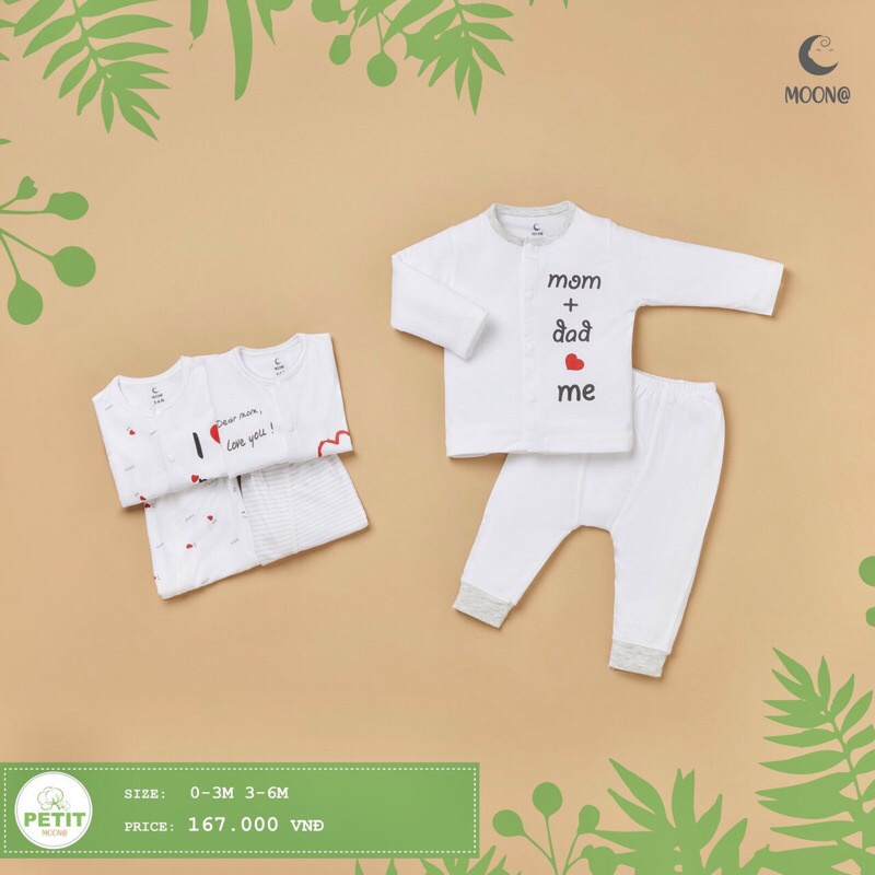 Bộ Moon dài Petit mẫu MOM DAD