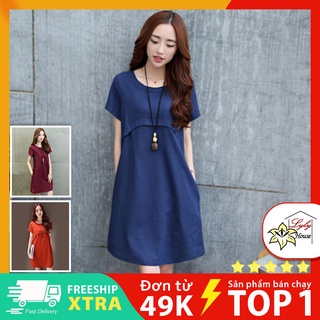 Đầm suông nữ đẹp có túi đi làm dành cho người giấu bụng size từ m - 4xl
