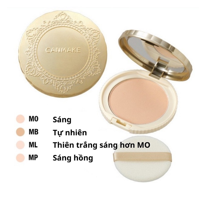 [Phấn Phủ]Canmake Marshmallow Finish Powder Nhật Bản Mềm, Mịn, Tự Nhiên, Che Phủ Cao, Chống Nắng, Kiềm Dầu 10g