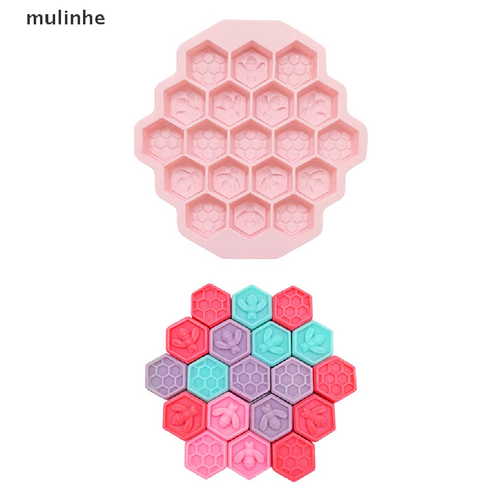 Khuôn Silicon Làm Bánh / Xà Phòng / Sô Cô La Hình Tổ Ong Di Động 19
