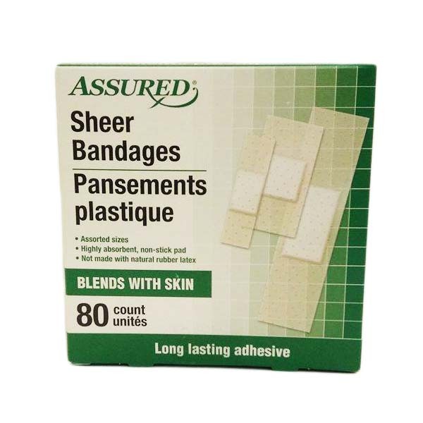 Băng keo cá nhân 80 miếng Assured Sheer Bandages - TTGĐ 34