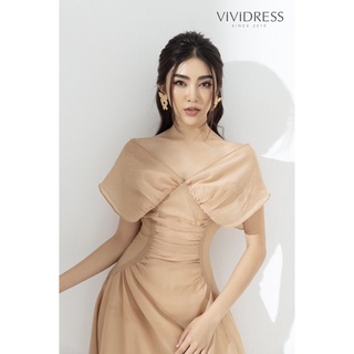 Váy tơ ngang vai xếp ly bụng sm0520 018