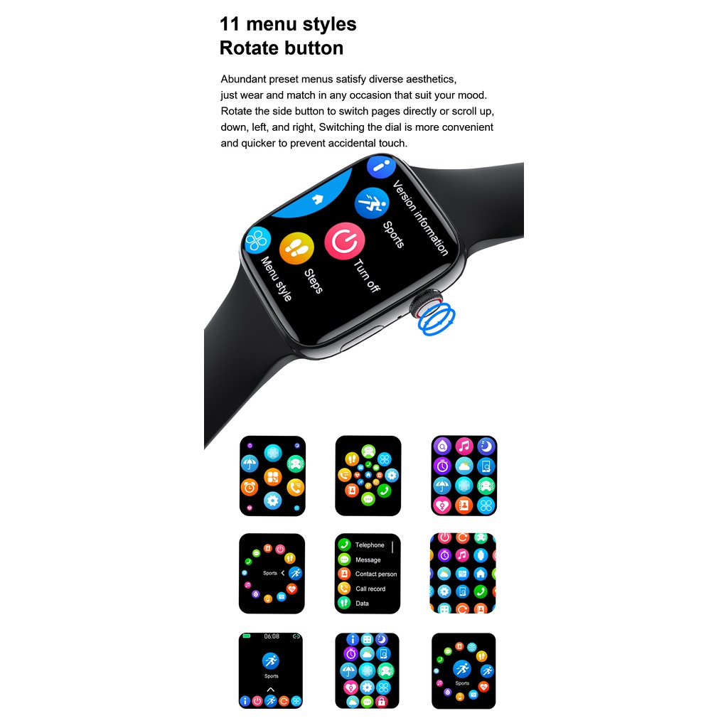 Đồng Hồ Thông Minh Dtno.1 7 GPS IP68 Bluetooth 1.9 inch TFT 380mAh Và Phụ Kiện