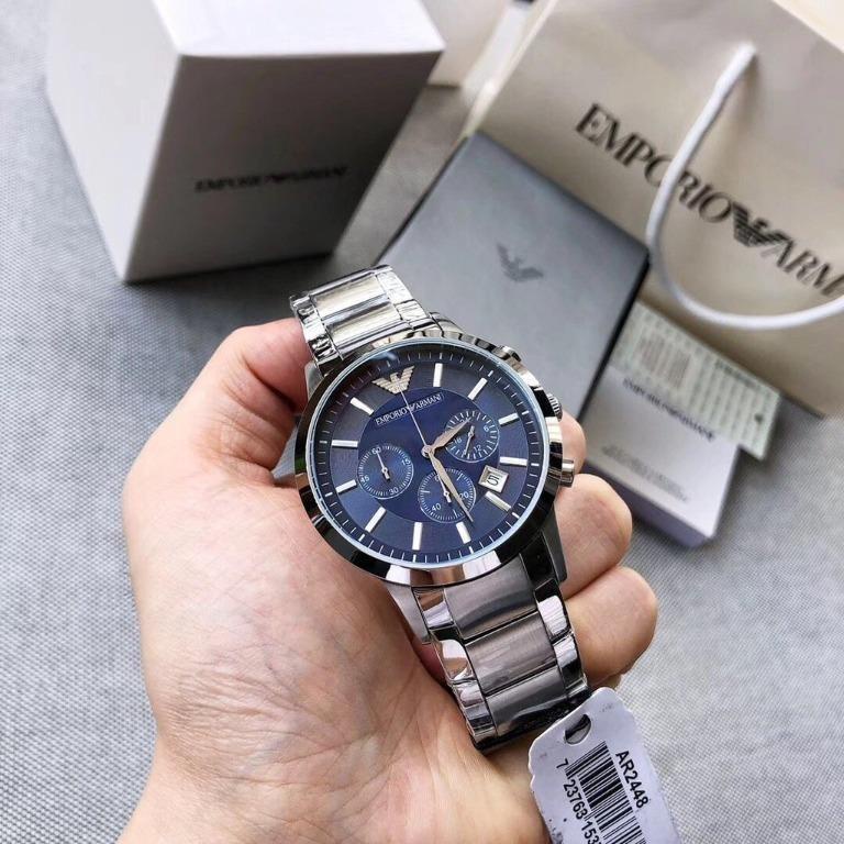Đồng hồ nam Emporio Armani dây kim loại cao cấp 6 kim