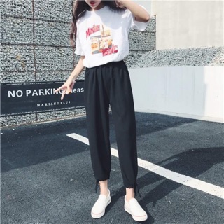 [ORDER] Quần baggy đen chun ống