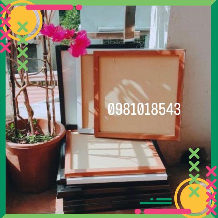 Khung Ảnh Vuông 30x30 Trang Trí Bàn Làm Việc, Lễ Tân Mặt Mica Dày 1 Li Kích Thước - Decor Nhà Xinh