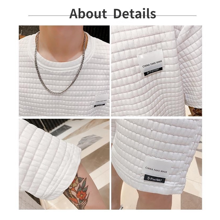 Set quần áo ngắn tay phong cách thể thao thời trang hè cho nam