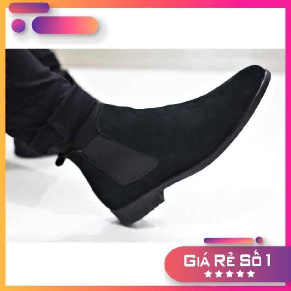 [Sale 3/3] giày chelsea boot cổ cao da bò lộn 4 Màu : Đen - Xám Nhạt - Vàng - Vàng Bò (2H - 56) Sale 11