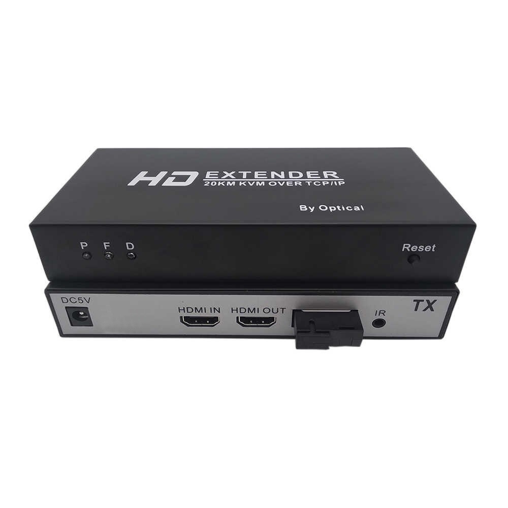 (Hỗ Trợ 2 Cổng HDMI) Bộ Kéo Dài HDMI Qua Dây Quang Xa 20KM KVM TCP/IP - Bộ Kéo Dài HDMI