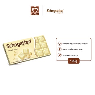 Sôcôla SCHOGETTEN - Vị Trắng White Chocolate - thanh 100g gồm 18 viên rời