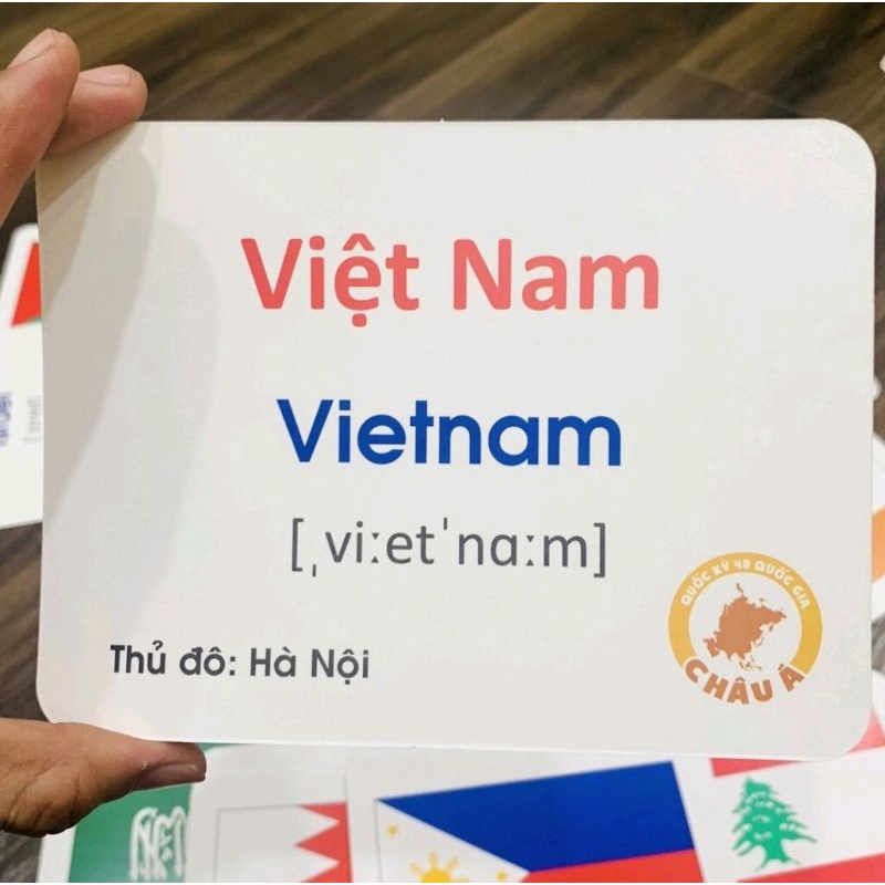 Flash Card Cờ Các Nước - Quốc Kỳ Các Quốc Gia Trên Thế Giới