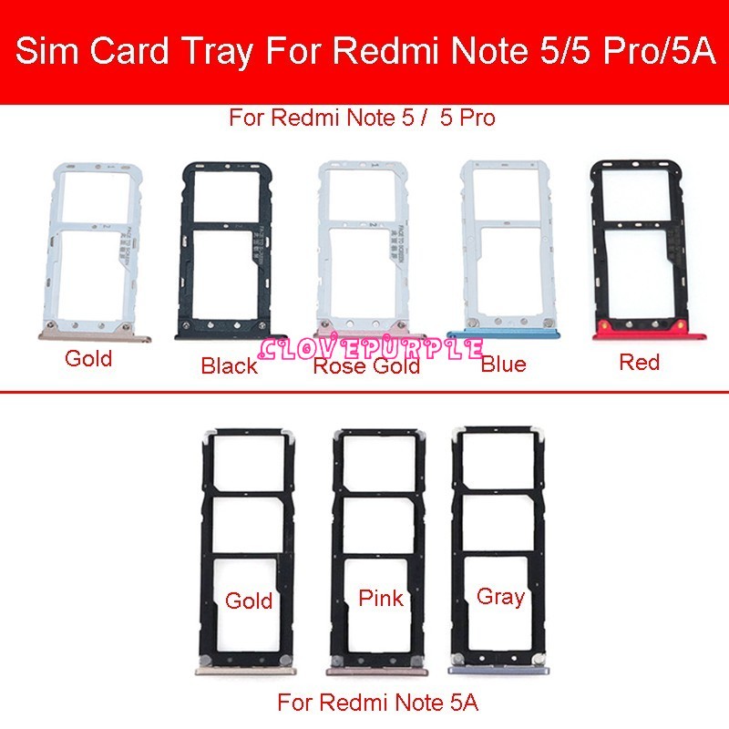 Khay Đựng Sim Thay Thế Cho Xiaomi Redmi Note 5 5a 5 Pro