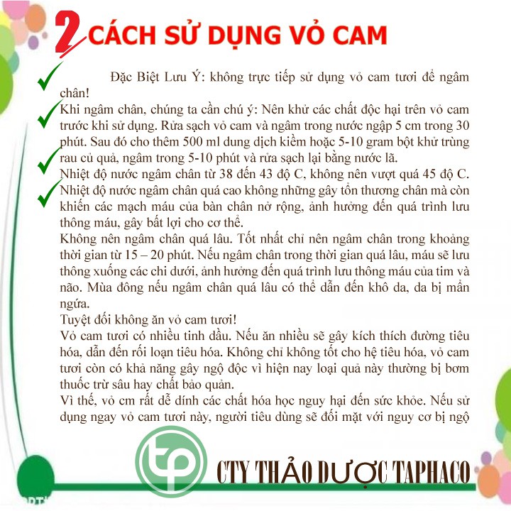 Vỏ cam sấy khô - Taphaco