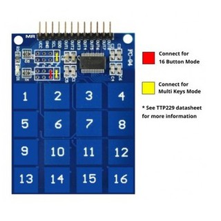 Module cảm ứng điện dung 16 phím - touch TTP229