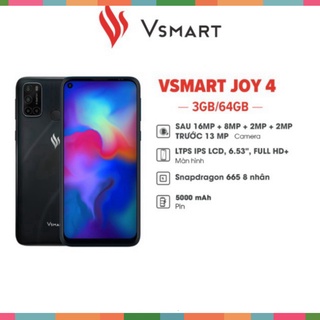 Điện thoại Vsmart Joy4 - Fullbox Nguyên Seal Chính Hãng VJ4 - Điện thoại thông minh