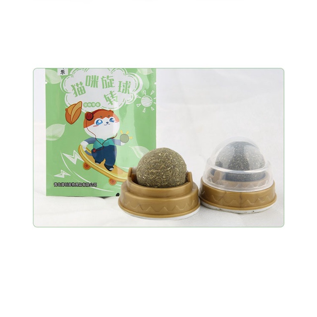 Catnip dạng xoay gắn tường - mài răng tiêu búi lông cho mèo - lutpet