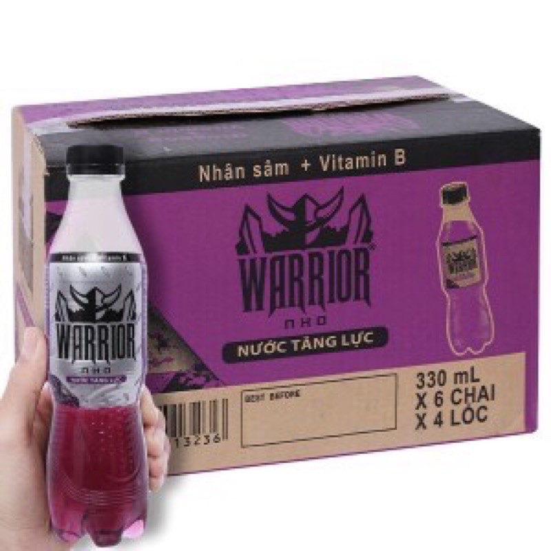 Lốc 6 chai nước tăng lực Sting Warrior Thái Lan 330ml Ngon tuyệt đỉnh