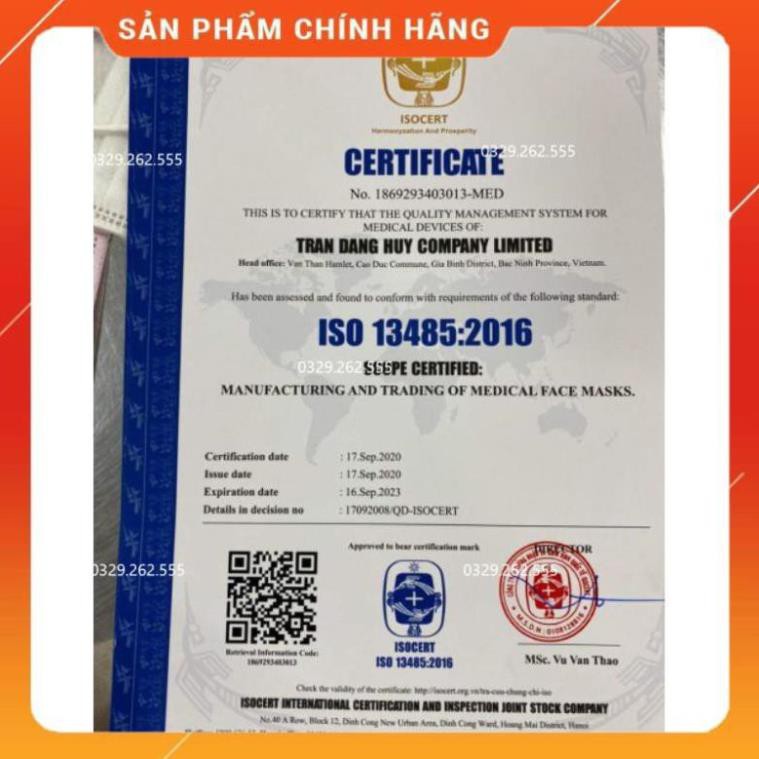 (hộp 50 cái Màu Hồng) Khẩu trang 4 lớp màu Hồng xinh chuẩn hãng